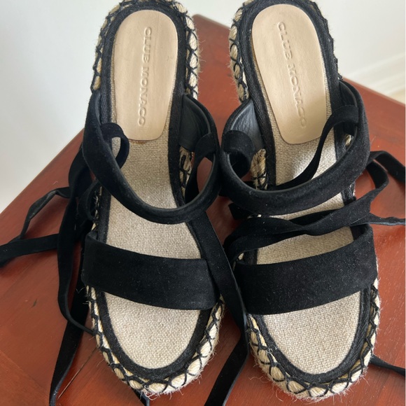 NWOT Club Monaco Leather Wedges - Picture 6 of 6